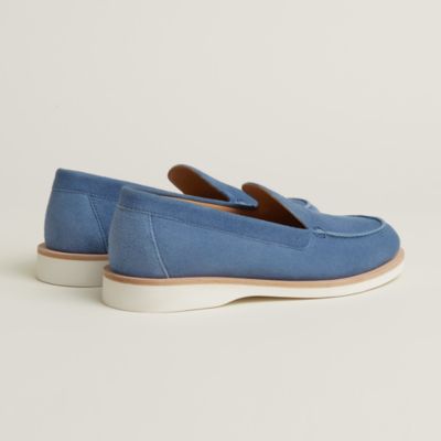 モカシン - ブルー - レディス レザーモカシン＆ミュール | Hermès